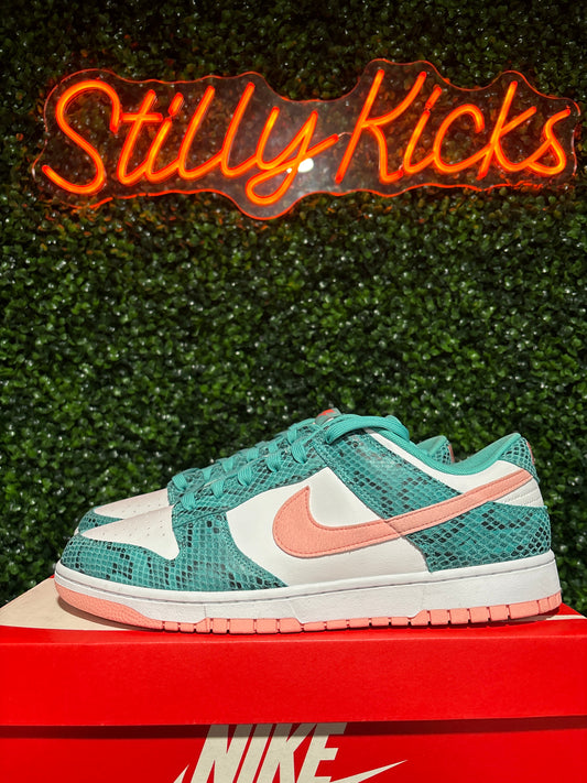 Size 13 - Dunk Low “Coral Snakeskin”